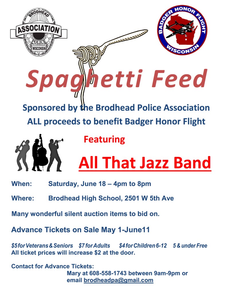 Brodhead Police Assn. Spaghetti Feed @ Brodhead High School |  |  | 