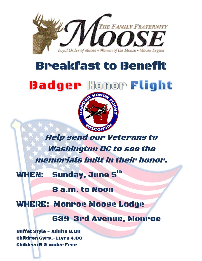 Breakfast Benefit for BHF @ Monroe Moose Lodge |  |  | 