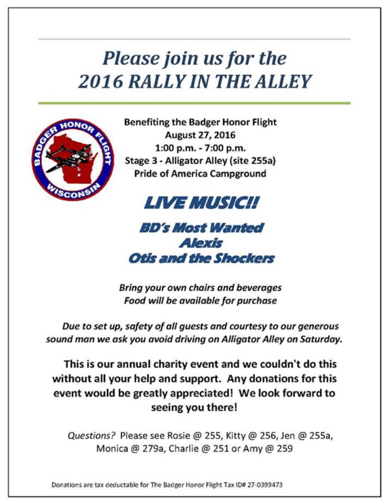 Rally In the Alley @ Pride of America Campground |  |  | 