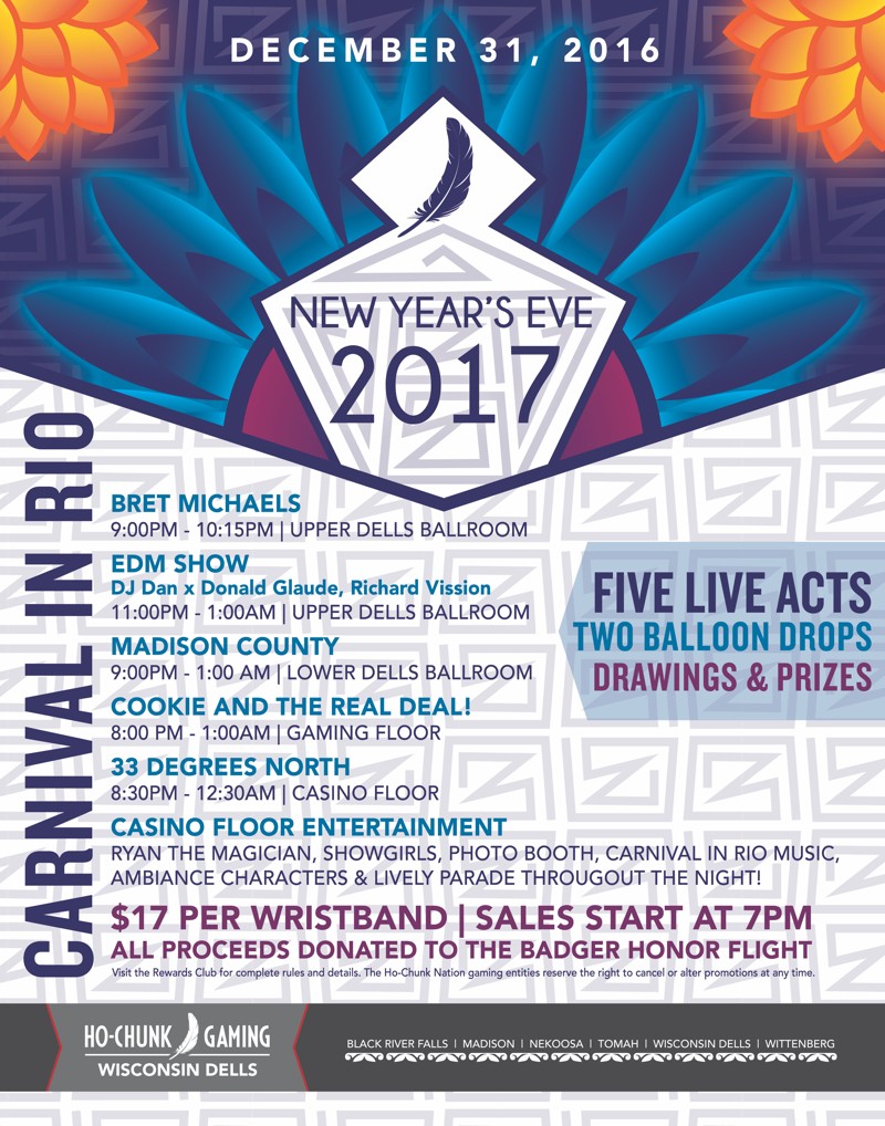 New Year’s Eve @ Ho Chunk Gaming Wisconsin Dells |  |  | 