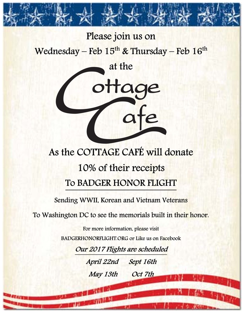 Cottage Cafe Fundraiser @ Cottage Cafe |  |  | 