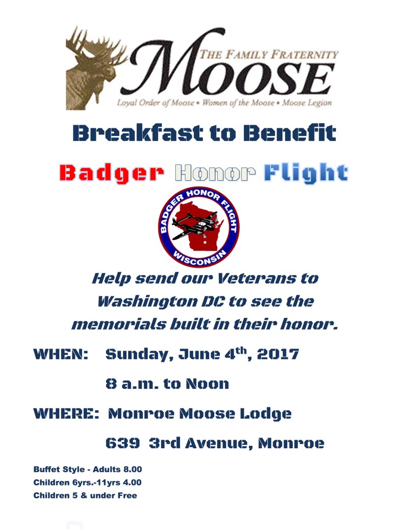 Breakfast to Benefit BHF @ Monroe Moose Lodge |  |  | 