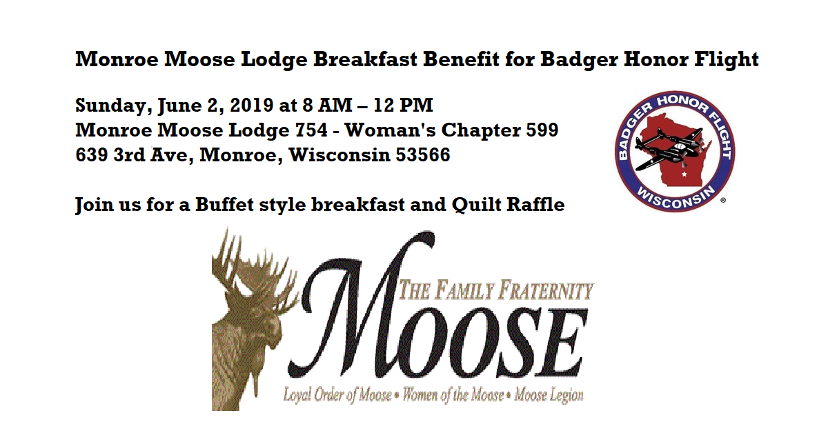 Monroe Moose Lodge Breakfast Benefit @ Monroe Moose Lodge |  |  | 